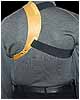 Holsters are fixed to the overhead system both horizontally and vertically, and also can be fixed to belts.