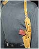 Holsters are fixed to the overhead system both horizontally and vertically, and also can be fixed to belts.